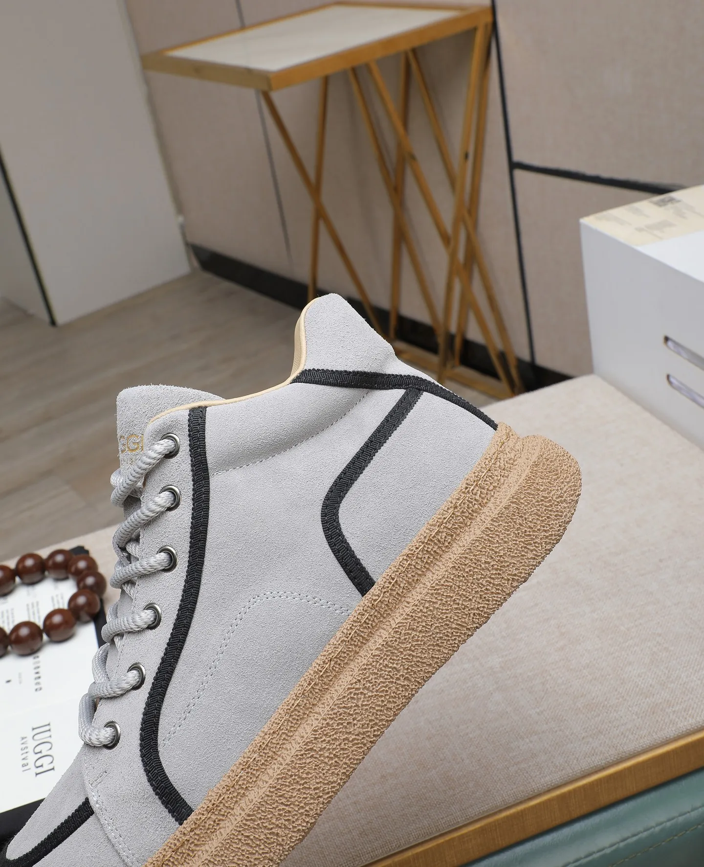 Men's shoes 💰600 IUGGI new retro presbyopia men's shoes, casual and versatile, full of high-end sense, fashionable, luxury and personalized style, joint style, retro presbyopia factor, full of handsome style, first layer suede cowhide, wool lining, rubber outsole, light and non-slip size: 39-44